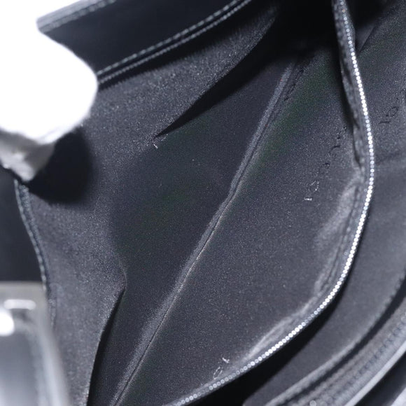 GUCCI Shoulder Bag Leather Black Silver Auth bs27555