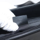 GUCCI Shoulder Bag Leather Black Silver Auth bs27555-12