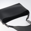 GUCCI Shoulder Bag Leather Black Silver Auth bs27555-6