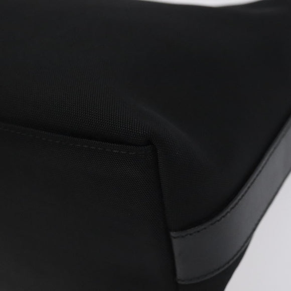 GUCCI Shoulder Bag Nylon Leather Black Silver 000 2113 0602 Auth bs27556