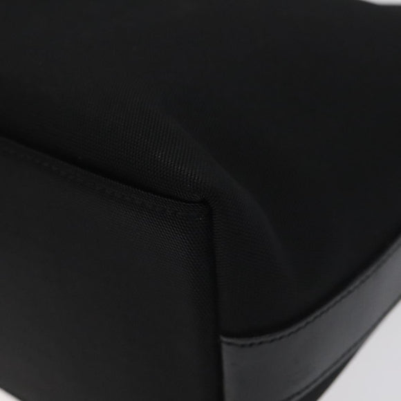 GUCCI Shoulder Bag Nylon Leather Black Silver 000 2113 0602 Auth bs27556