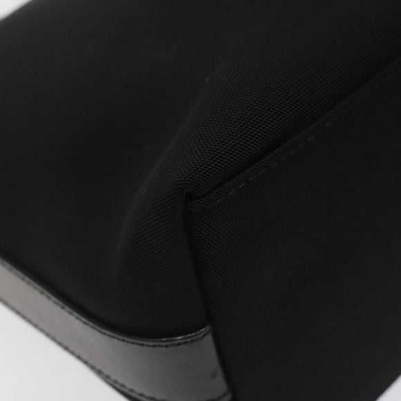 GUCCI Shoulder Bag Nylon Leather Black Silver 000 2113 0602 Auth bs27556