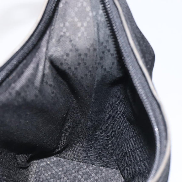 GUCCI Shoulder Bag Nylon Leather Black Silver 000 2113 0602 Auth bs27556