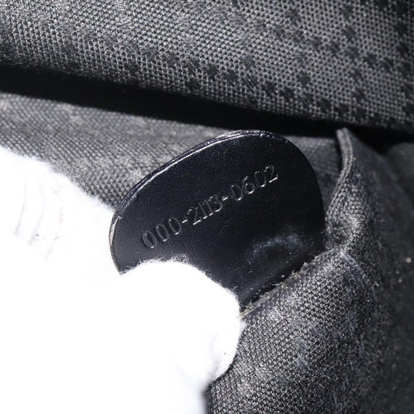 GUCCI Shoulder Bag Nylon Leather Black Silver 000 2113 0602 Auth bs27556