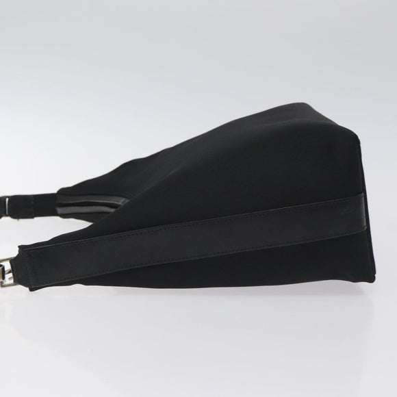 GUCCI Shoulder Bag Nylon Leather Black Silver 000 2113 0602 Auth bs27556