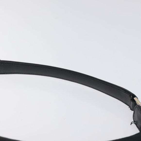 GUCCI Shoulder Bag Nylon Leather Black Silver 000 2113 0602 Auth bs27556