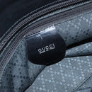 GUCCI Tote Bag Nylon Leather Black Silver 002 123 0457 Auth bs27557-15
