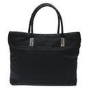 GUCCI Tote Bag Nylon Leather Black Silver 002 123 0457 Auth bs27557-2