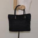 GUCCI Tote Bag Nylon Leather Black Silver 002 123 0457 Auth bs27557-21