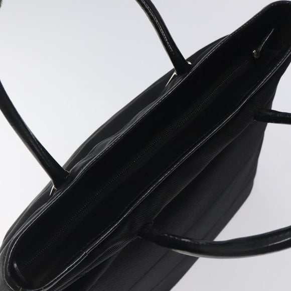 GUCCI Tote Bag Nylon Leather Black Silver 002 123 0457 Auth bs27557