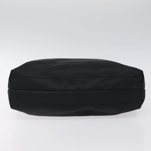 GUCCI Tote Bag Nylon Leather Black Silver 002 123 0457 Auth bs27557