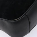 GUCCI Bamboo Hand Bag Suede Black Gold 001 1638 Auth bs27560-16