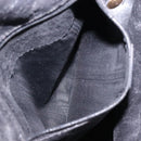 GUCCI Bamboo Hand Bag Suede Black Gold 001 1638 Auth bs27560-11