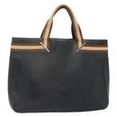 GUCCI Sherry Line Tote Bag Leather Black Silver 002 1134 Auth bs27562-1
