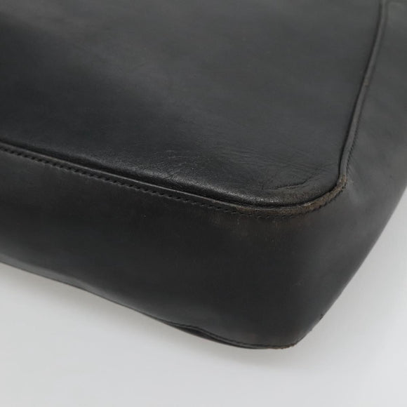 GUCCI Sherry Line Tote Bag Leather Black Silver 002 1134 Auth bs27562