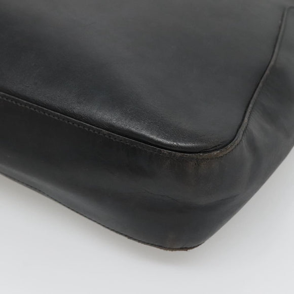 GUCCI Sherry Line Tote Bag Leather Black Silver 002 1134 Auth bs27562