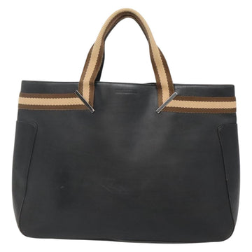 GUCCI Sherry Line Tote Bag Leather Black Silver 002 1134 Auth bs27562 - 0