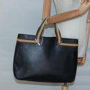 GUCCI Sherry Line Tote Bag Leather Black Silver 002 1134 Auth bs27562-20