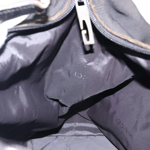 GUCCI Shoulder Bag Nylon Black Silver 001 1955 Auth bs27563