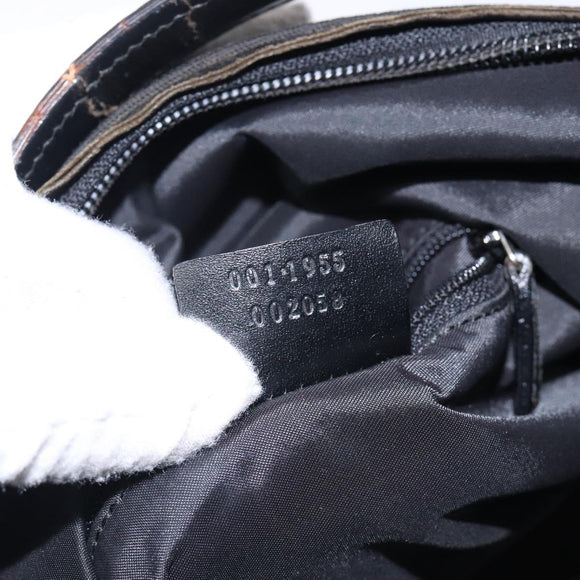 GUCCI Shoulder Bag Nylon Black Silver 001 1955 Auth bs27563
