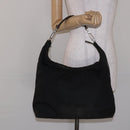 GUCCI Shoulder Bag Nylon Black Silver 001 1955 Auth bs27563-21