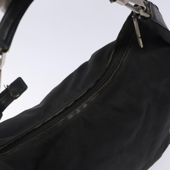 GUCCI Shoulder Bag Nylon Black Silver 001 1955 Auth bs27563