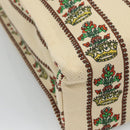 GUCCI Gucci Garden Boutique Tote Bag Canvas Beige Auth bs27564-11