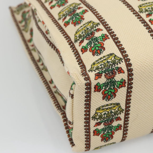 GUCCI Gucci Garden Boutique Tote Bag Canvas Beige Auth bs27564