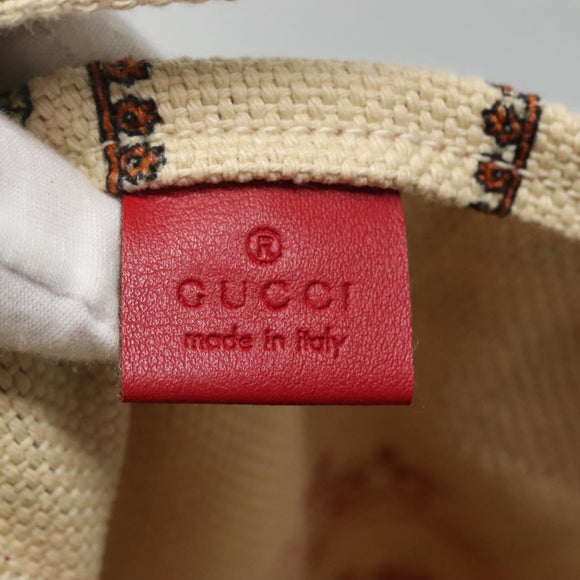 GUCCI Gucci Garden Boutique Tragetasche Canvas Beige Auth bs27564