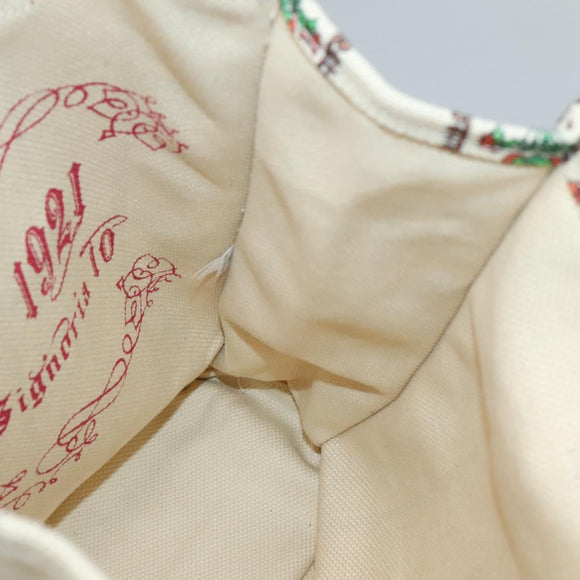 GUCCI Gucci Garden Boutique Tote Bag Canvas Beige Auth bs27564