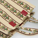 GUCCI Gucci Garden Boutique Tote Bag Canvas Beige Auth bs27564-6