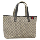 GUCCI GG Supreme Sherry Line Tote Bag PVC Navy Silver 211134 Auth bs27569-1