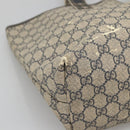 GUCCI GG Supreme Sherry Line Tote Bag PVC Navy Silver 211134 Auth bs27569-14