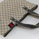 GUCCI GG Supreme Sherry Line Tote Bag PVC Navy Silver 211134 Auth bs27569-6