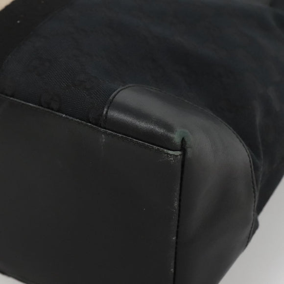 GUCCI GG Canvas Sherry Line Tote Bag Black Silver 002 1093 Auth bs27572