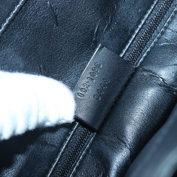 GUCCI GG Canvas Sherry Line Tote Bag Black Silver 002 1093 Auth bs27572