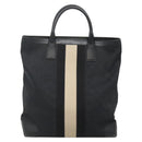 GUCCI GG Canvas Sherry Line Tote Bag Black Silver 002 1093 Auth bs27572-2