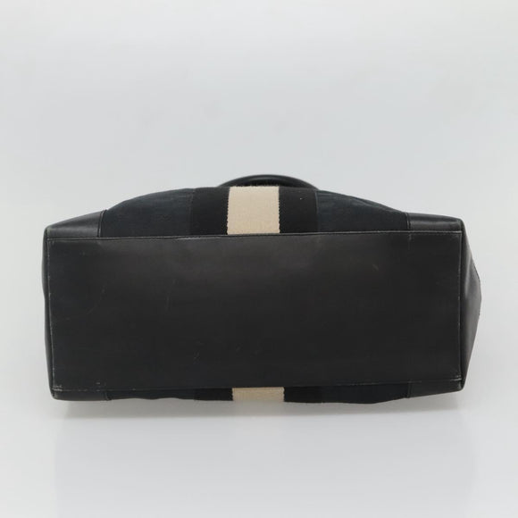 GUCCI GG Canvas Sherry Line Tote Bag Black Silver 002 1093 Auth bs27572