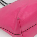 FENDI Monster Tote Bag Leather Pink Silver Auth bs27589-17