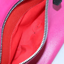 FENDI Monster Tote Bag Leather Pink Silver Auth bs27589-11