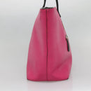 FENDI Monster Tote Bag Leather Pink Silver Auth bs27589-4
