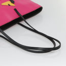 FENDI Monster Tote Bag Leather Pink Silver Auth bs27589-8