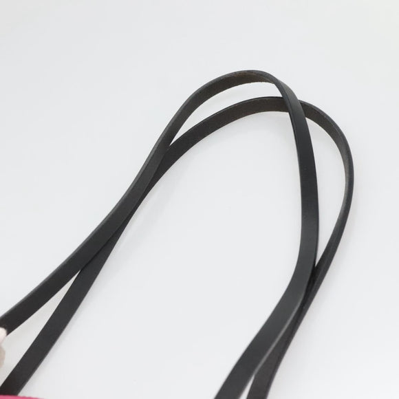 FENDI Monster Tote Bag Leather Pink Silver Auth bs27589