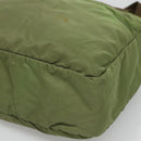 PRADA Shoulder Bag Nylon Khaki Silver Auth bs27601-10