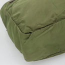 PRADA Shoulder Bag Nylon Khaki Silver Auth bs27601-11