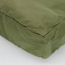 PRADA Shoulder Bag Nylon Khaki Silver Auth bs27601-12