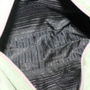 PRADA Shoulder Bag Nylon Khaki Silver Auth bs27601-17