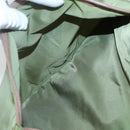 PRADA Shoulder Bag Nylon Khaki Silver Auth bs27601-22