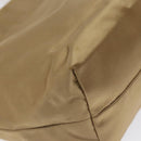 PRADA Hand Bag Satin Beige Gold Auth bs27603-16