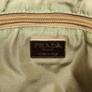 PRADA Hand Bag Satin Beige Gold Auth bs27603-18